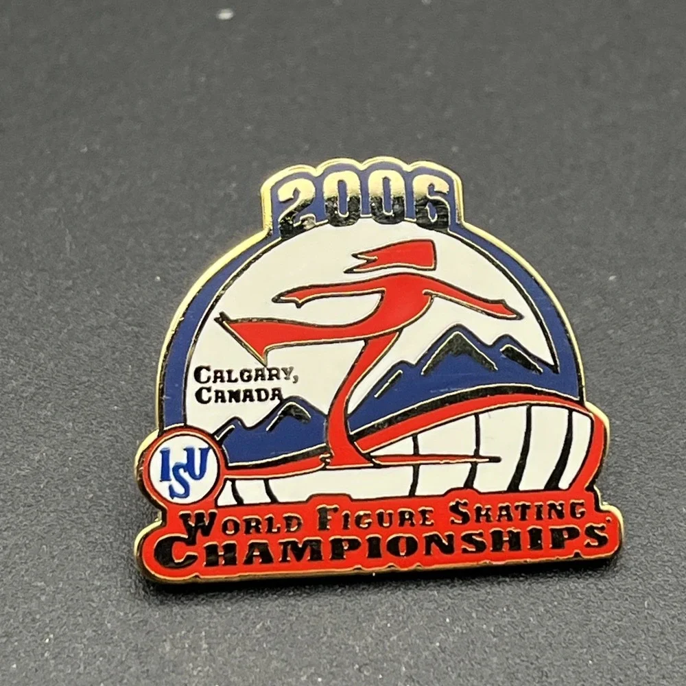 2006 ISU World Figure‎ Skating Championships Calgary Canada Lapel Hat Pin